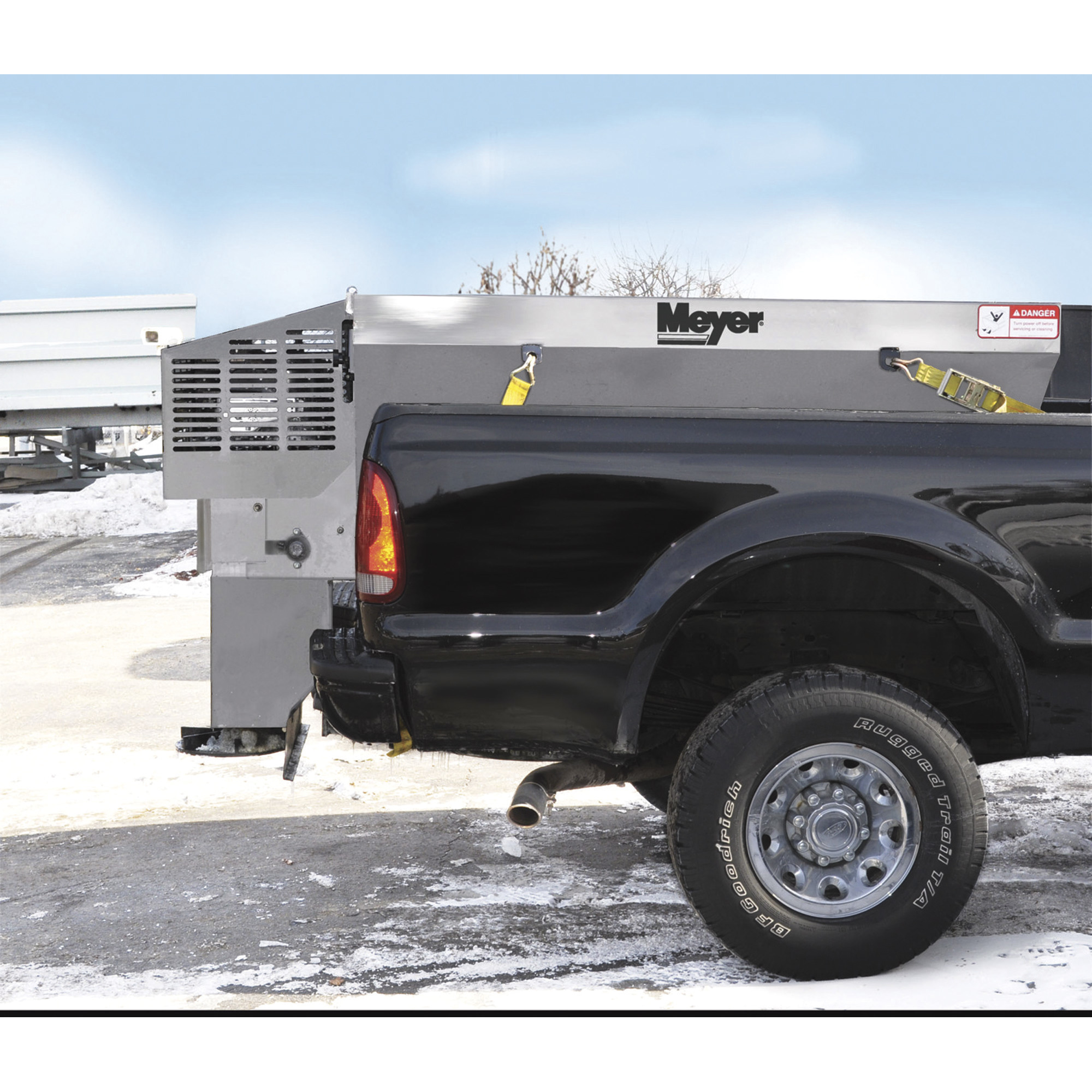 Meyer V-Box Insert Spreader, Stainless Steel, 1.5 Cubic Yard Capacity, Fits 3/4- and 1-Ton Pickups, Model# BL 600